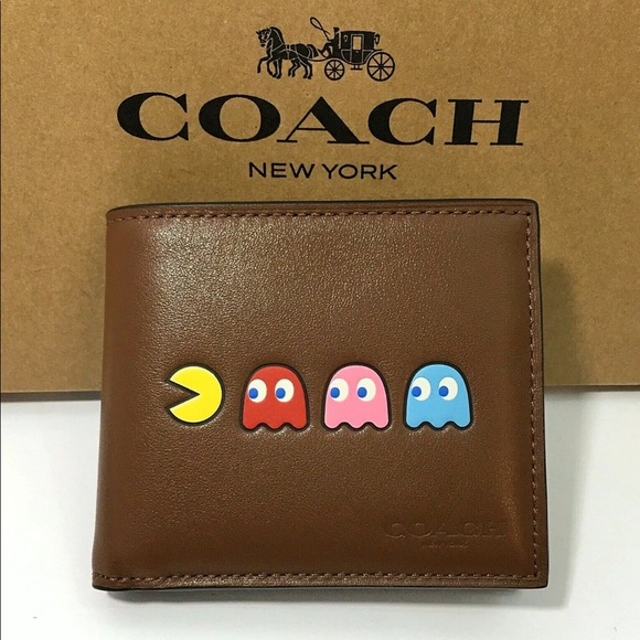 Coach Ltd Pac-Man Leather Billfold ID Wallet NWT - Picture 3 of 8